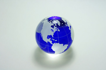 青い地球　ガラス玉