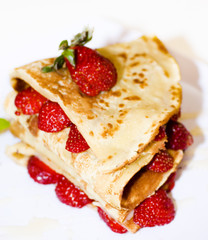 Strawberry pancake