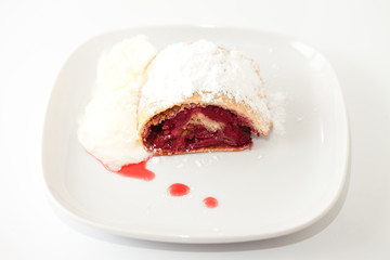 cherry strudel closeup