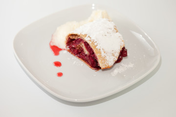 cherry strudel closeup