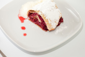 cherry strudel closeup