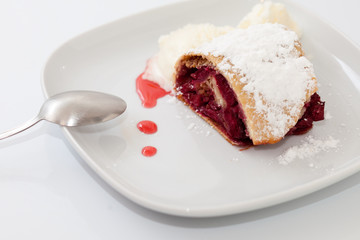 cherry strudel closeup