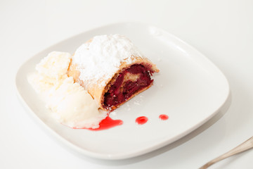 cherry strudel closeup