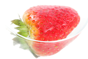 Strawberry in water.