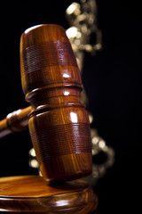 Judges wooden gavel