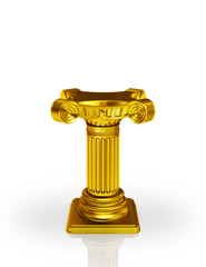 Golden pedestal