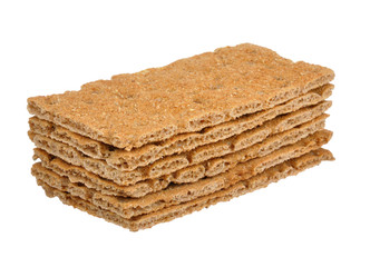 Crispbread on white