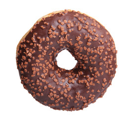 Chocolate donut isolated
