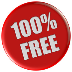 Button rot rund 100% FREE
