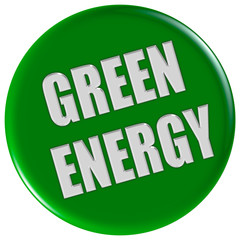 Button grün rund GREEN ENERGY