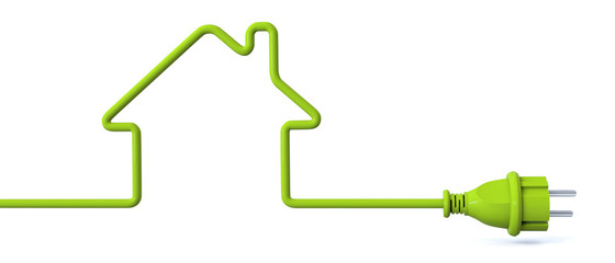 Green power plug - house