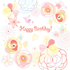 flower card birthday