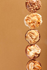 chocolate sweets with almond