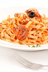 fresh pasta with seafood