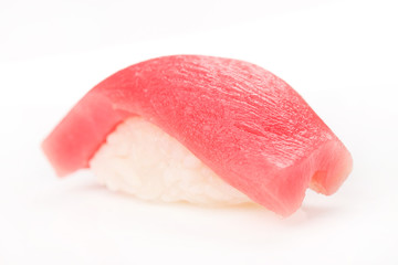 sushi on the white