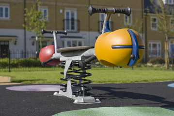 Residential playground see-saw
