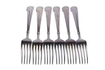 kitchen utensil fork on white