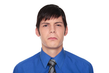 Expressions - upset Caucasian businessman