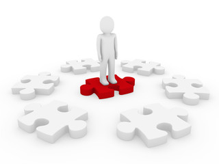 3d human puzzle circle