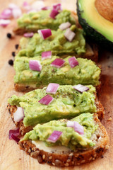 Guacamole on Wholesome Bread