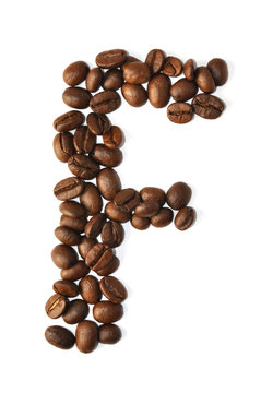 Kaffee Bohnen - Buchstaben F