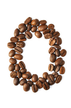 Kaffee Bohnen - Buchstaben O