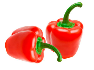 red paprika isolated on white background