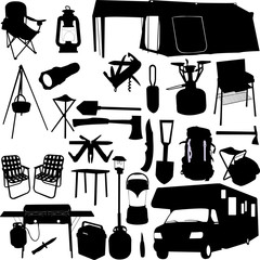 camping equipment 2 - vector