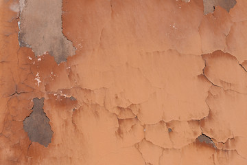 Structure of red old plaster