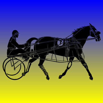 Harness racing silhouette