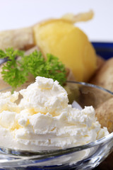 Potatoes and cottage cheese