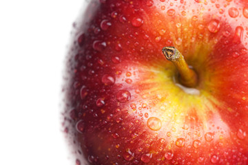 apple with water drops isolated on white