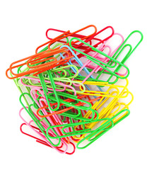 paper clips on  white background
