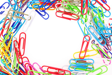 paper clips on  white background