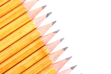 Fototapeta premium many pencils on whie