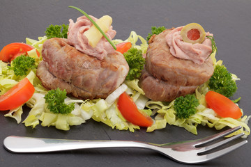 Schweinefiletmedaillon mit Leberwurstcreme