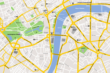 Naklejka premium Mapa Londynu # 1
