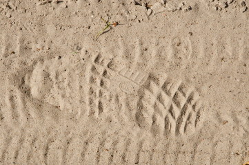 Schuhabdruck im Sand