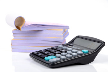 Notebook and calculator