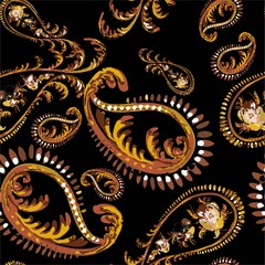 Seamless background from a paisley ornament
