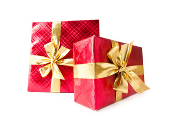 Gift boxes isolated on the white background