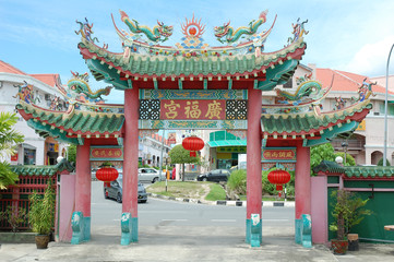 Naklejka premium this is an entrance to temple in asia