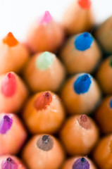 color pencils. Macro