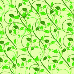 Seamless green foliage background