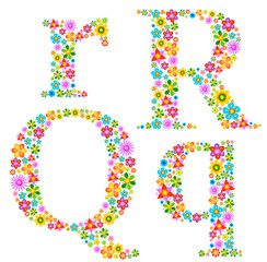 Flower alphabet Characters