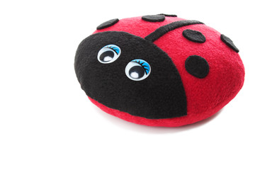Obraz na płótnie Canvas Ladybug toy. Handmade #2 | Isolated