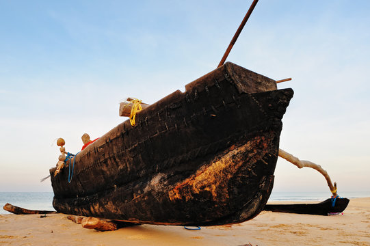 Indian wooden boat