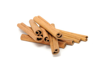 Cinnamon Sticks Isolated on White Background