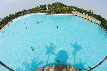 The world largest wave pool in wide angle