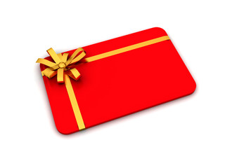 Red Plate With Golden Bow